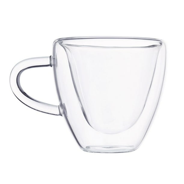 Heart Shaped Double Walled Insulated Glass Coffee Mugs or Tea Cups with Handle Heart Shaped Double Walled Insulated Glass Coffee Mugs or Tea Cups with Handle